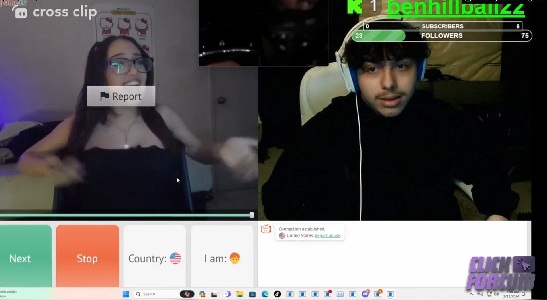 Elle Montre ses Gros Seins à un Streamer sur OmeTV