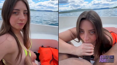 Luna doll baise une grosse bite noire sur un bateau