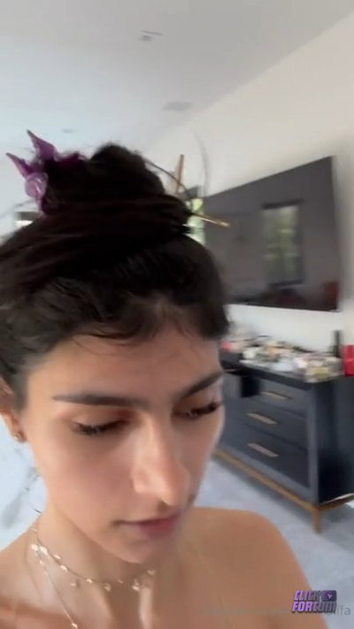 Mia Khalifa Flaunts Her Body In A GRWM Video