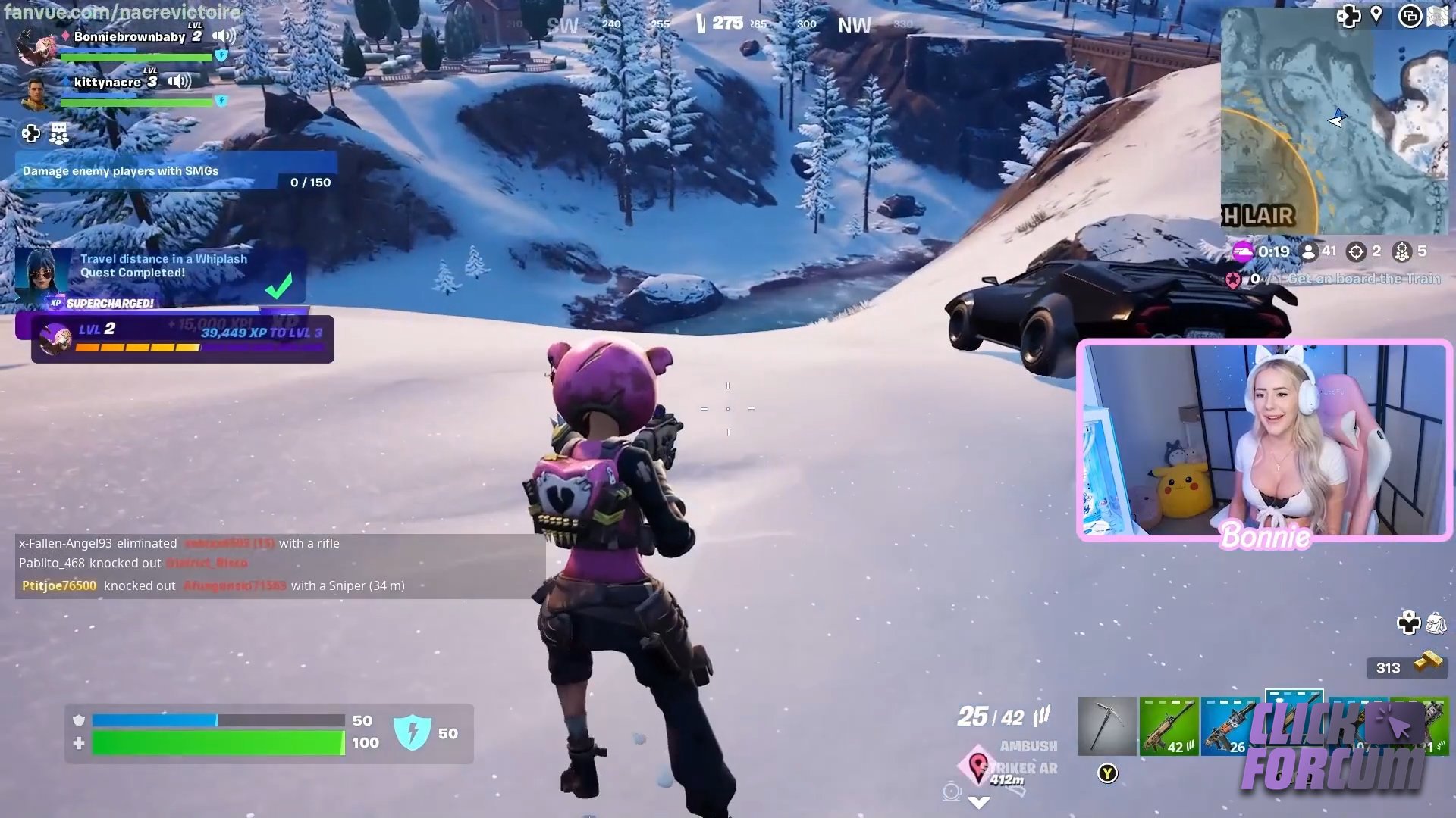 Nacre Victoire   Live Fortnite 1 kill 1 vêtement en moins thumbnail