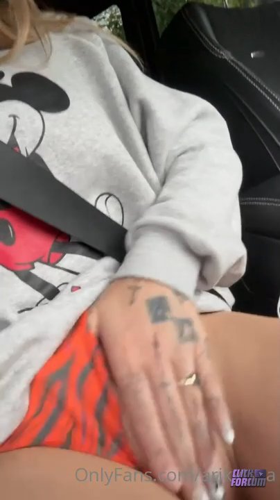 Arikytsya (Ariktsya) - Solo Masturbation in my car Perfect Body Tits Boobs Face Tatoos Brunette String