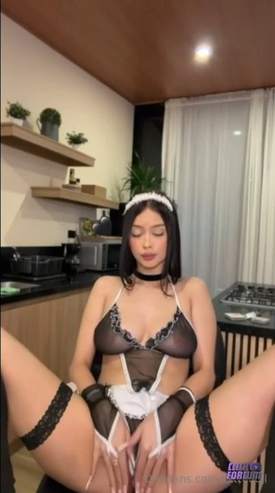 Maid Kattedoll Makes Her Wet Pussy Squirt