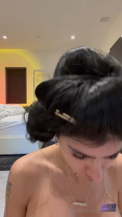 Mia Khalifa Preps For A Night Out Topless